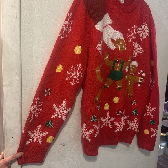 Party Sweater Dec. 25th Gingerbread man  - Ugly Christmas Sweater - Size L - Picture 2 of 6
